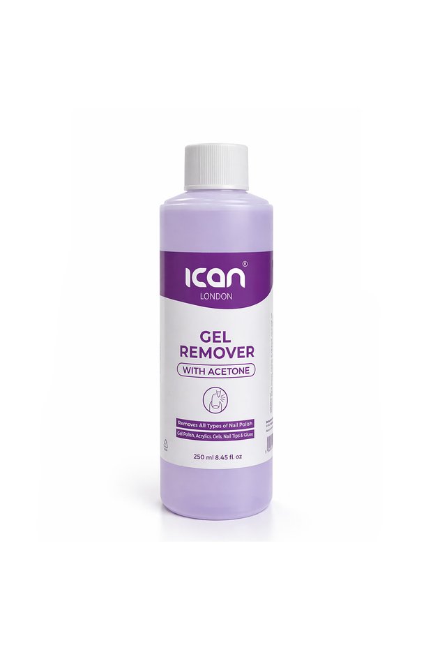 Gel Polish Remover Acetone 250ml – Salon UV LED Nail Polish Cleaner | Professional Soak Off Remover for Gel, Acrylic & Nail Polish