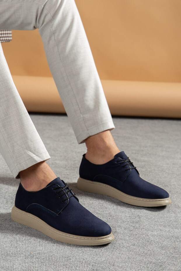 Genuine Nubuck Leather, Thick Soled, Men's Leather Shoes