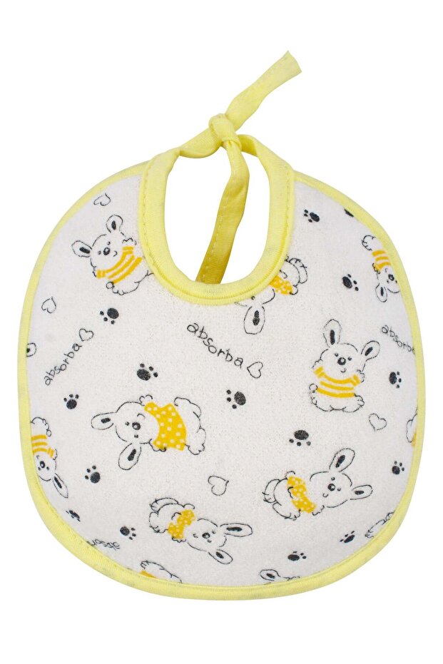 Yellow and White Animal Patterned Waterproof Apron with Towel
