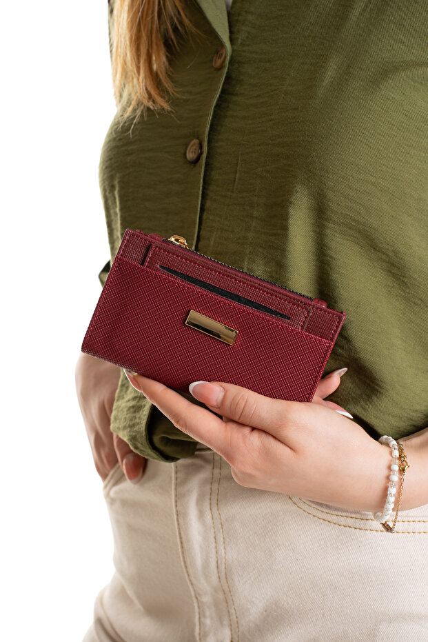 Women's Horizontal Zippered Kangaroo Wallet and Card Holder