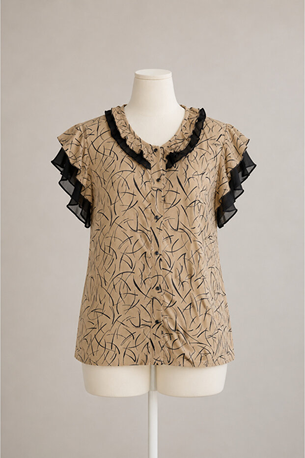 Luxury Viscose Plus Size Short Sleeve Mother's Combed Cotton Shirt