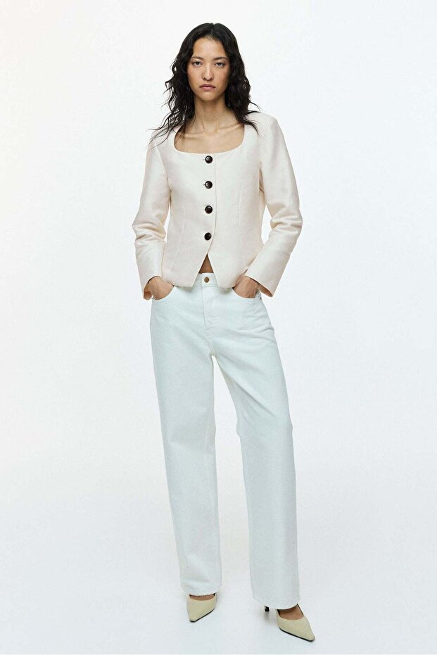 Square-neck blazer