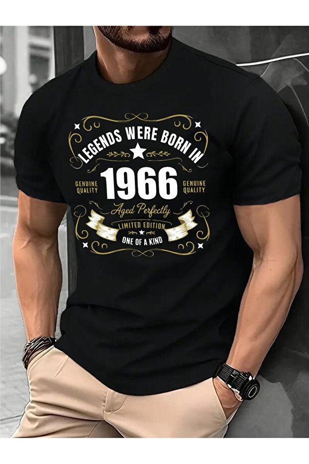 تي شيرت رجالي بنمط ريترو 1966