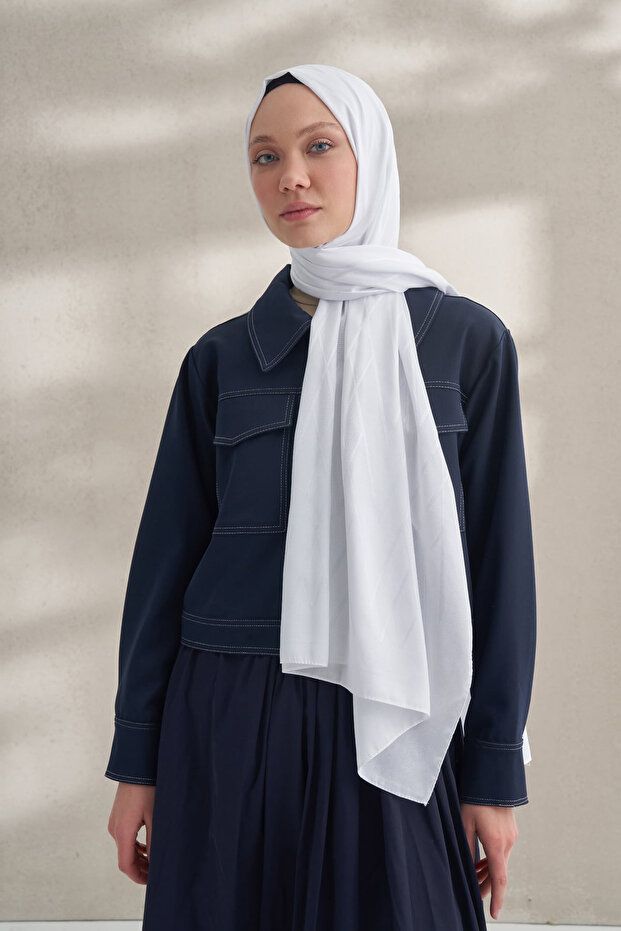 شال من قماش الكريب جاكار بنمط بريزما - 70 × 190 - 259