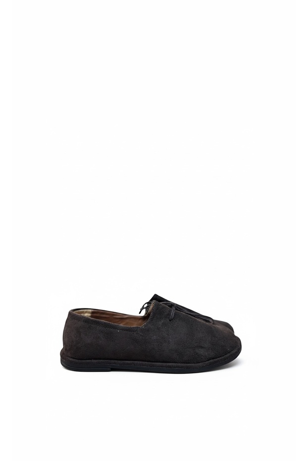 Pearla Bitter Brown Lace Detailed Women's Ballerinas