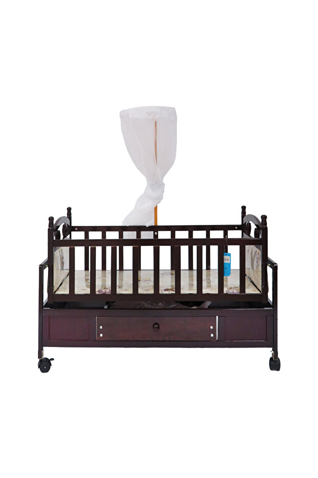 Baby Wooden Cradle 5370-4-1 Blue