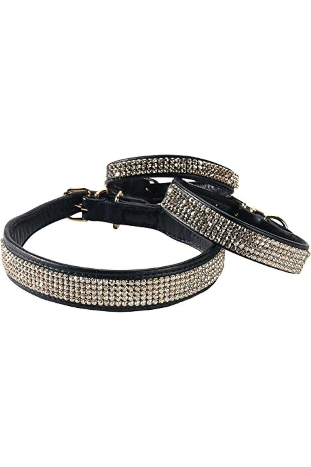 Crystal Princess Collar - Black / 25 cm