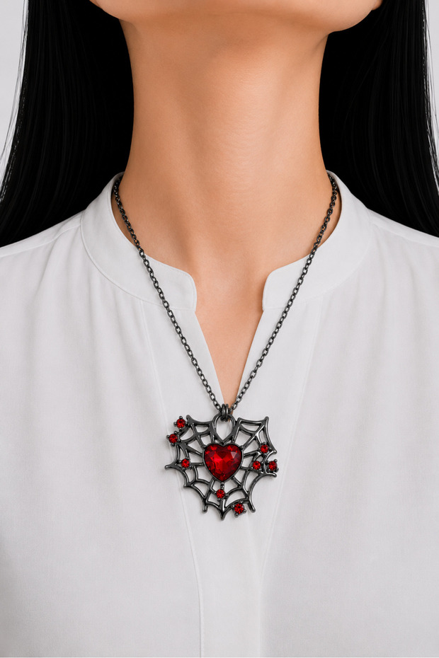 Gothic Necklace Black Chain Gothic Design Women's Necklace Punk Rock Style Accessory