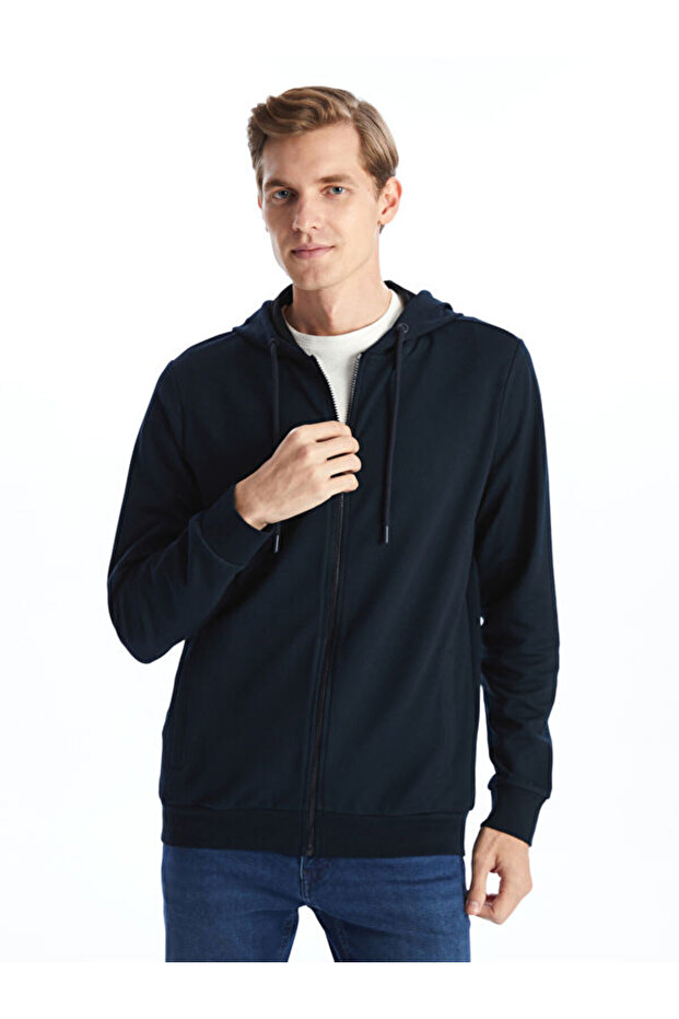 Esvab • Modern & Distinctive Hooded Long Sleeve Men's Zippered Sweatshirt