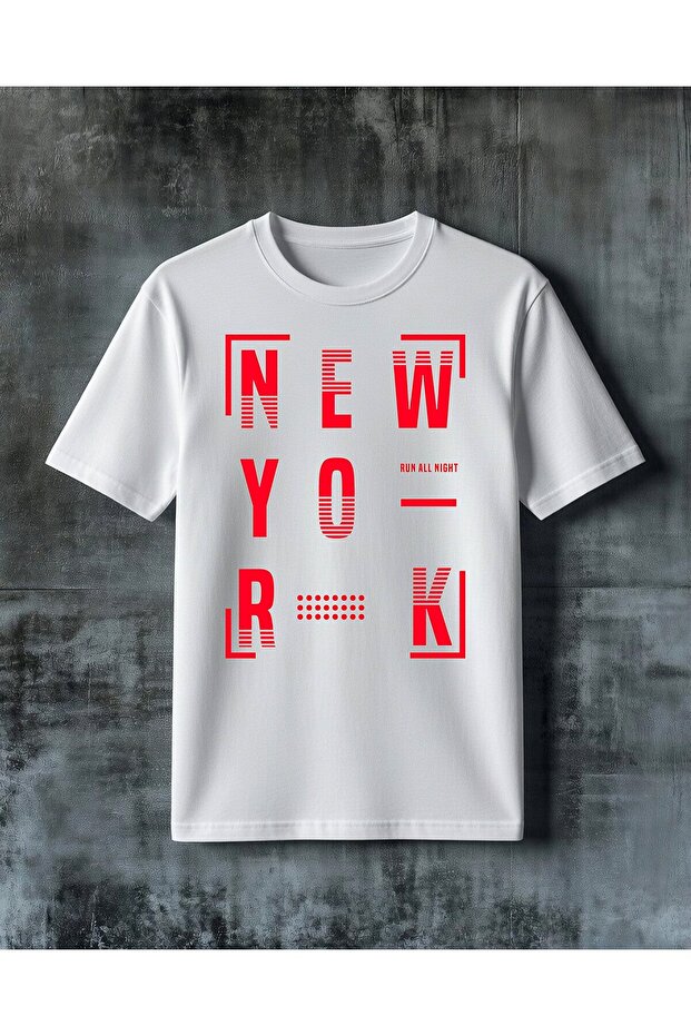 New You Ok Run All Night Printed Oversize T-Shirt