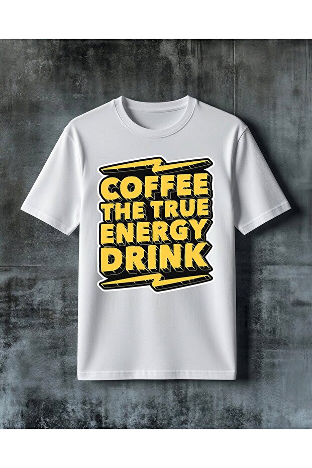 Coffee True Energy Energy Printed Oversize T-Shirt