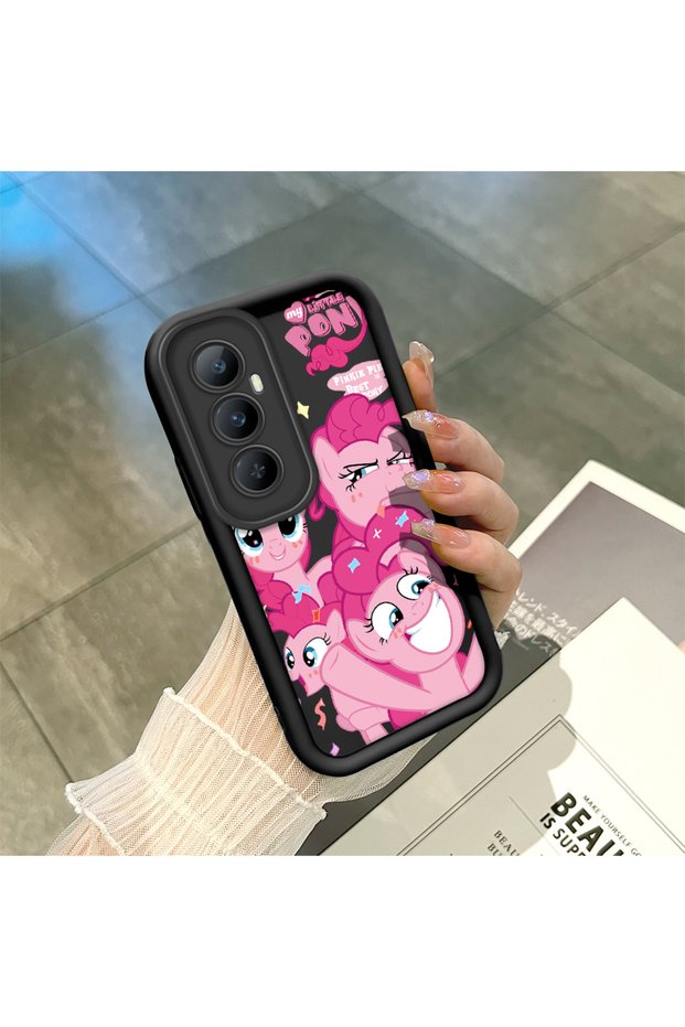 Realme C65 4g Compatible Black Silicone Case Shockproof with Camera Protection