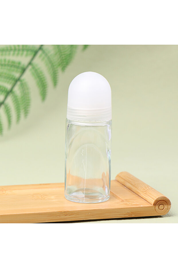 Transparent Clear Glass Roller Bottles 50ml Extra Large Roll On Perfume Oil Bottle Underarm Anti Swe