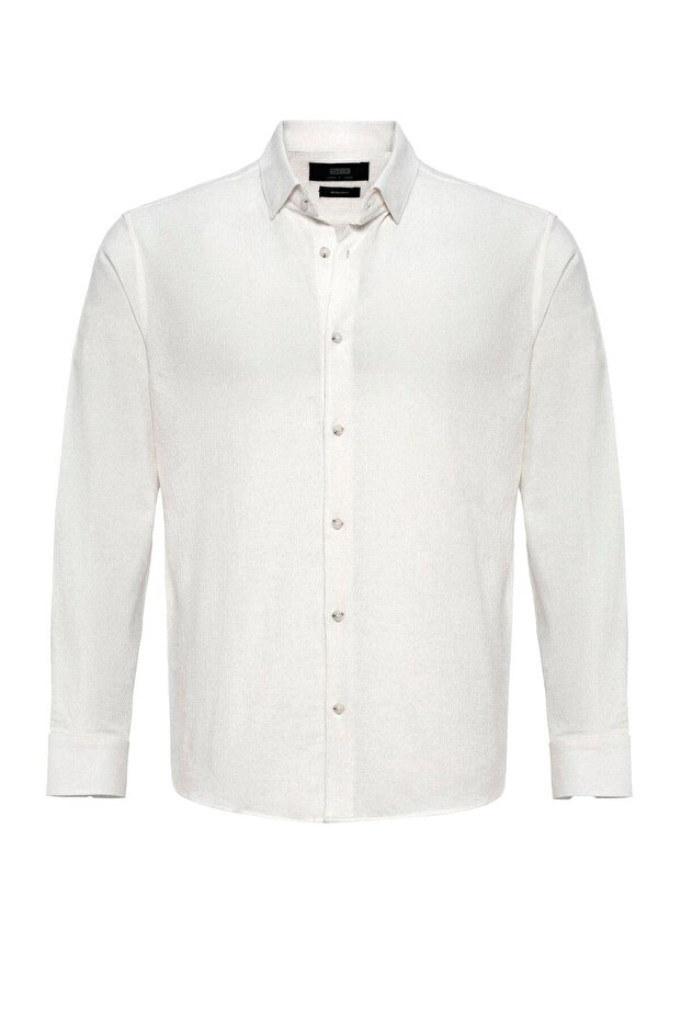 Textured regular fit men's shirt