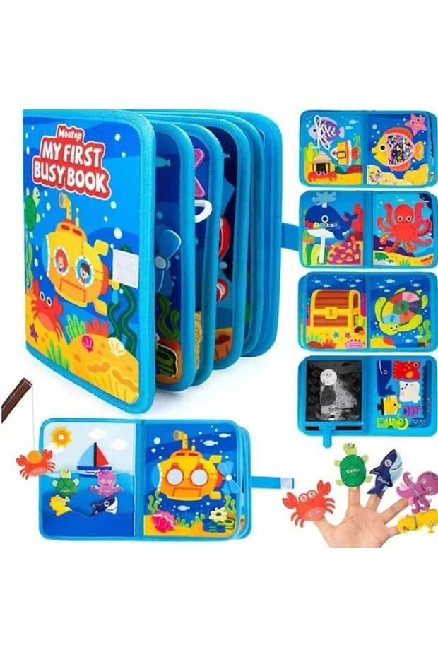 Felt Book for Teaching Daily Routines - Ocean-Themed Felt Activity Book - Educational Book for Children