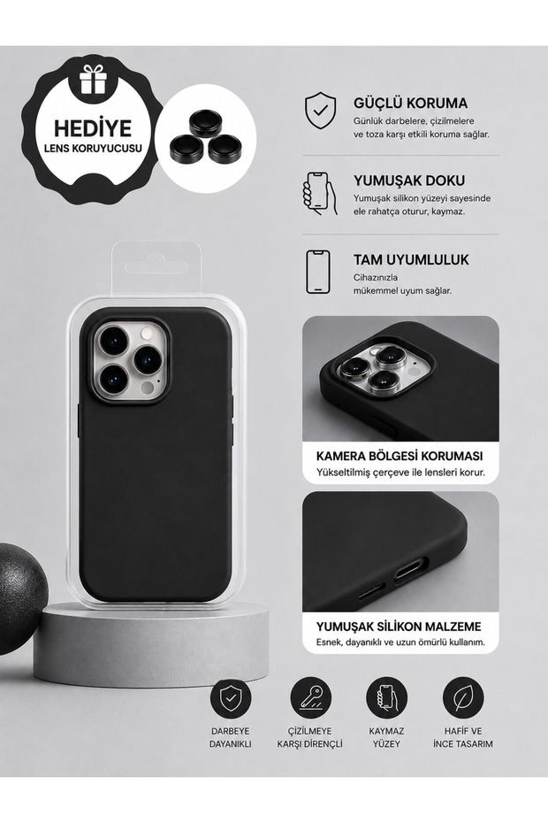 iPhone 13 Pro (6.1 Inch) Compatible Velvet Interior Stain-Resistant Premium Launch Case with Special Box