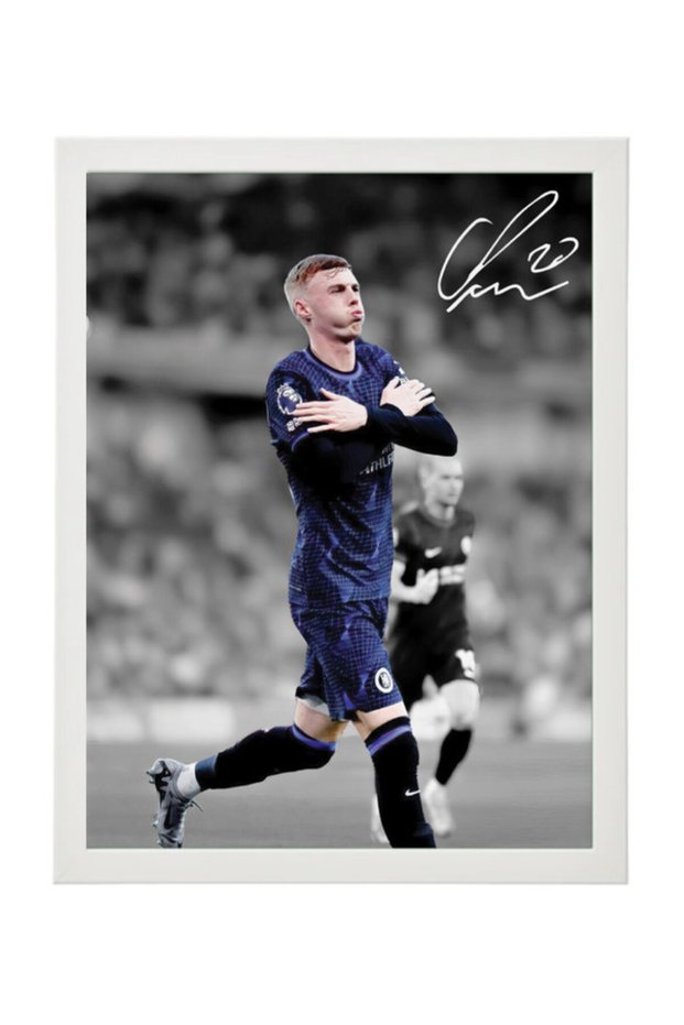 Cole Palmer Chelsea Autographed Framed Poster 30x40cm - Football Memorabilia, Soccer Collectible, Gift for Fans