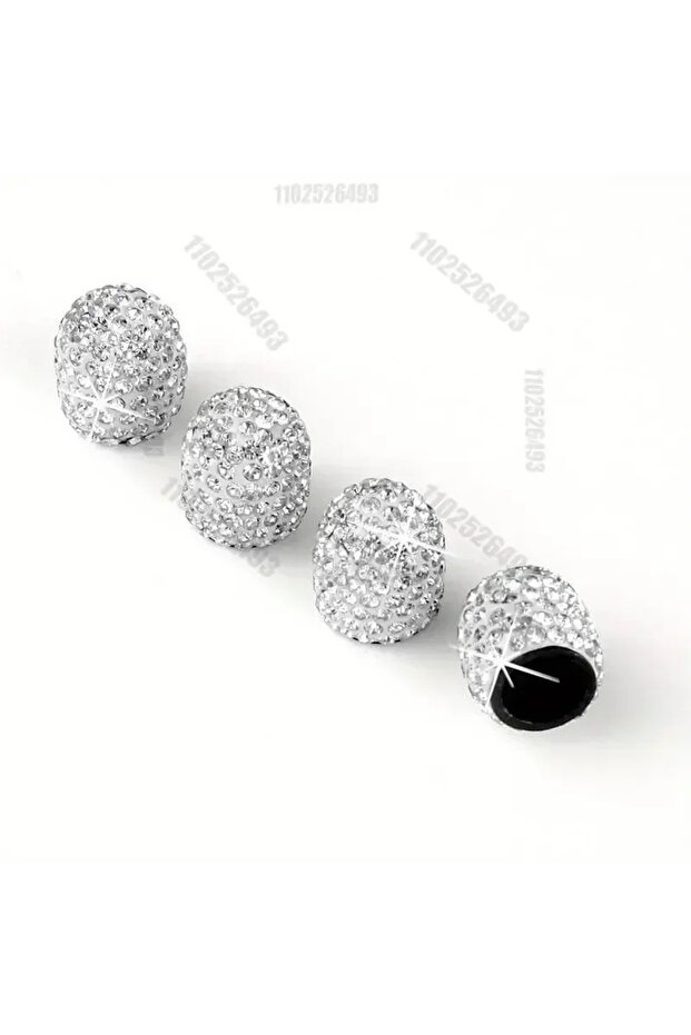 Silver 4pcs Universal Car Tire Air Sealing Cap Anti-Rust Dust-Proof Valve Cap Clay + Rhinestone Pink