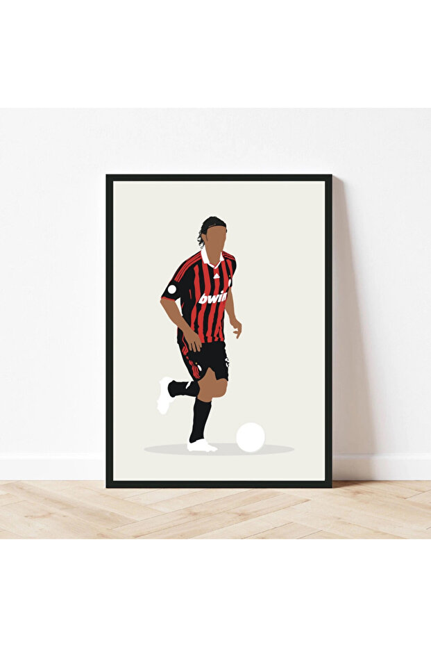 Paulo Maldini Ac Milan Poster with frame 30x40cm