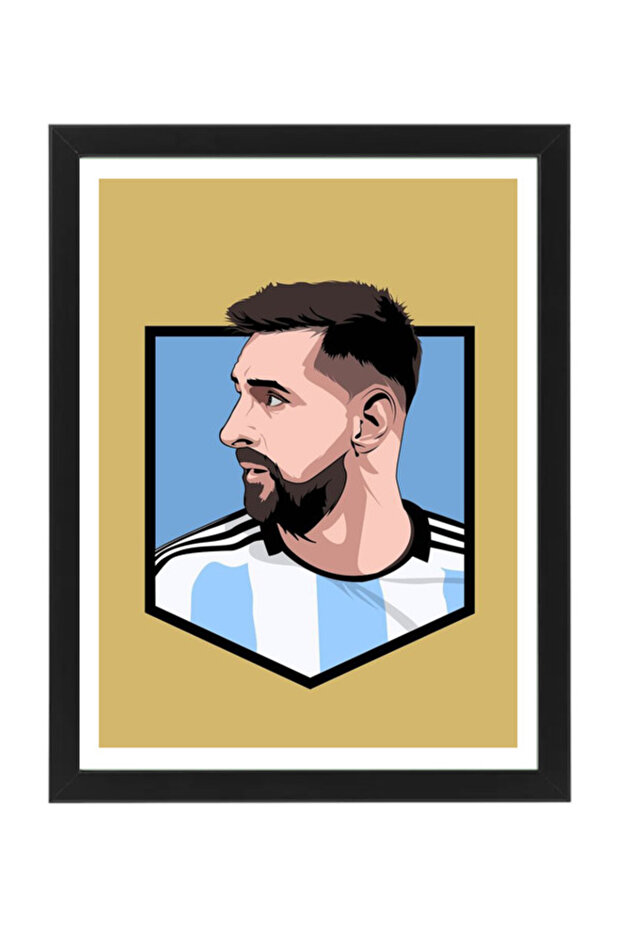 Lionel Messi Argentina Poster with Frame 30x40cm