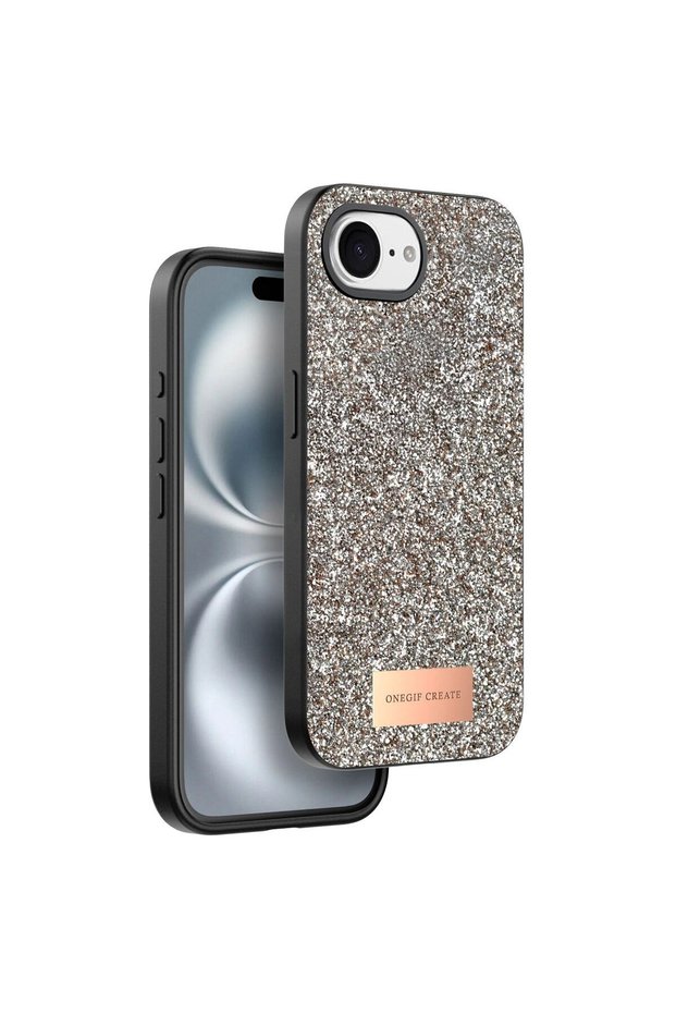 Onegif Apple iPhone 16E Bright Glitter Cover - Gold