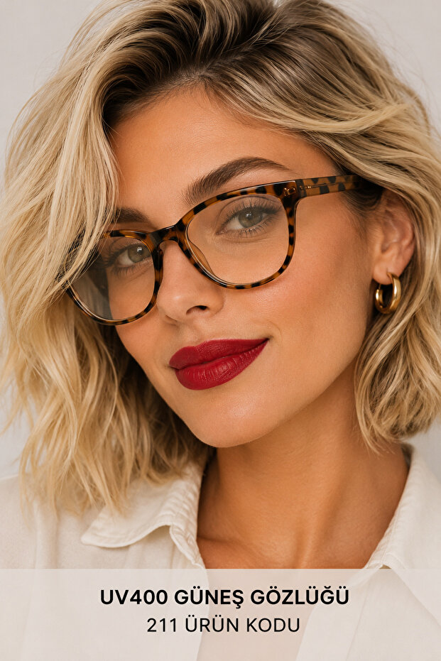 نظارات شمسية نسائية بنمط الفهد بتصميم ريترو مع حماية من الأشعة فوق البنفسجية UV400