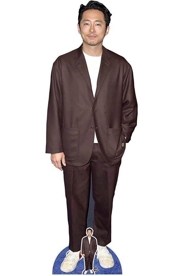 CS1060 Steven Yeun Lifesize Cardboard Cutout With Mini