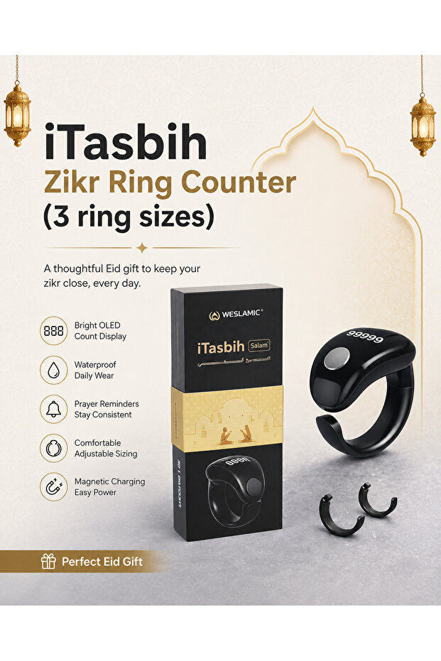 ITasbih, smart misbah ring for prayers iTasbih 2026 NEW | Eid Gift | Hajj Gift