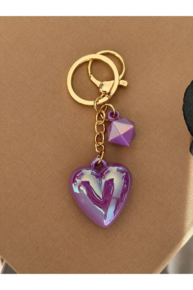 Gold Heart Keychain |   Bag Accessory |   Heart Keychain