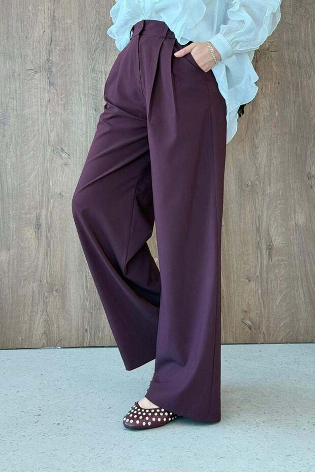 Moroccan Fabric Trousers Plum