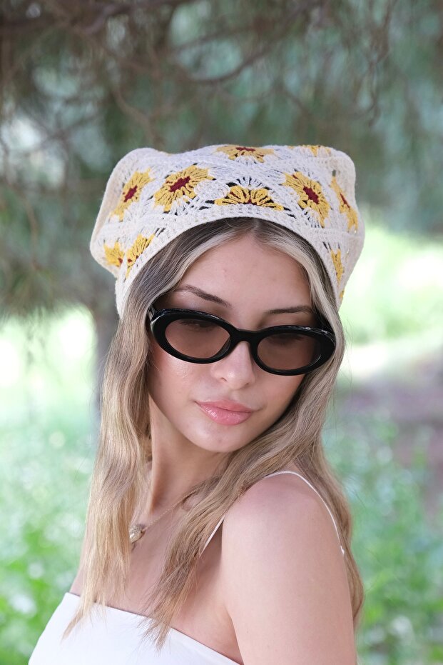 Bohem Örme Pamuklu Bandana