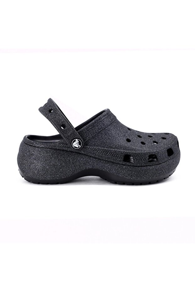 Classic Platform Glitter Clog 207241-001 Women's Slippers Black