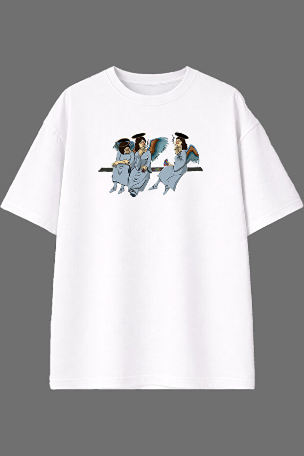 Dertli Design Pre-Printed White Oversize T-Shirt