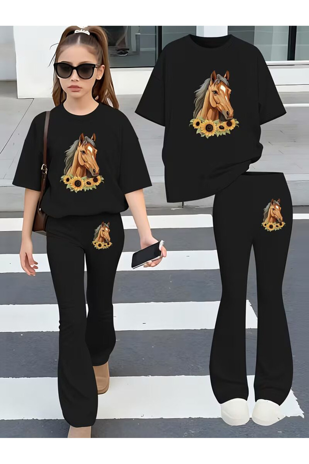 Girl's Spanish Style Leggings and T-Shirt Set