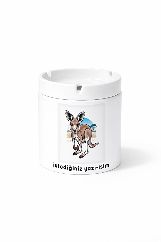 Animal Kangaroo Kangaroo Australia Double Sided Printed Ashtray Ashtray Gift
