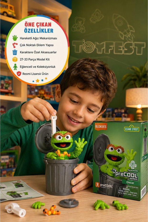 Sesame Street Oscar Sesame Street Oscar Figure Model Kit 14 cm