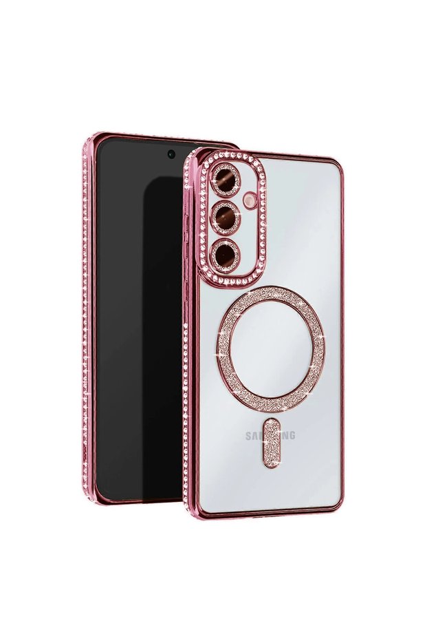 Samsung Galaxy S25 Compatible Edge Joke Simli Magneticsafe Case - Pink