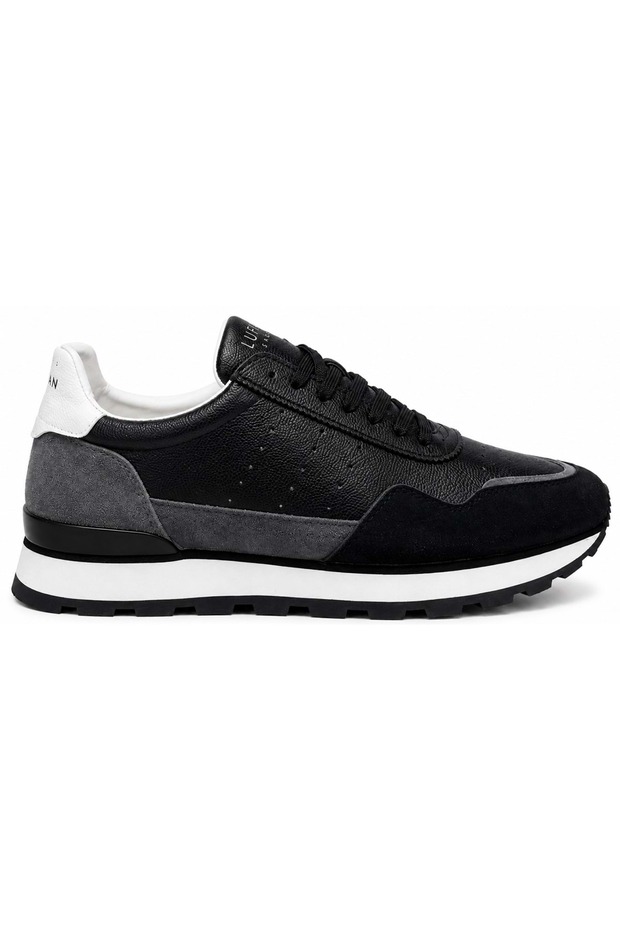 111230302 Leo Sneaker Men's Leather Shoes Black