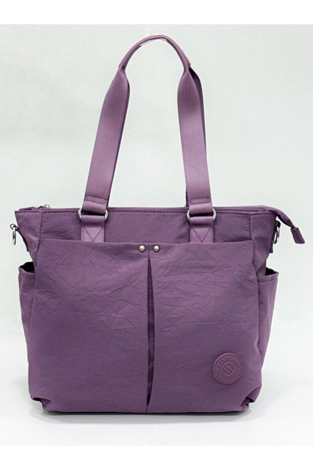 Sn-4000 Crinkle Shoulder Bag Handbag Shoulder Bag Purple