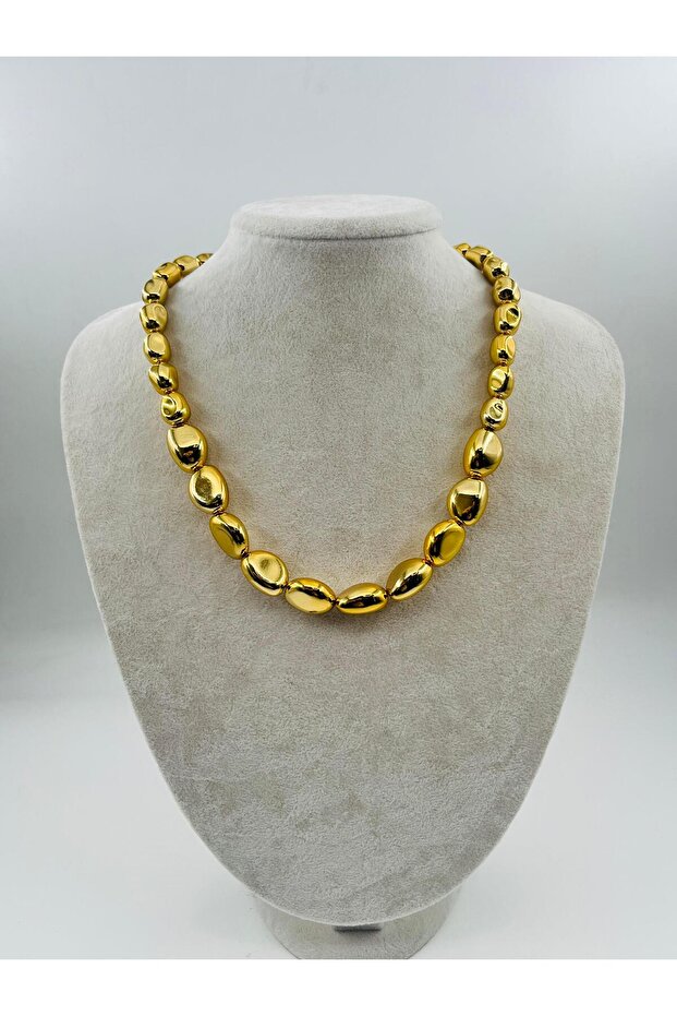 Beaded Necklace 8 Gold Elegant Hobby Gift
