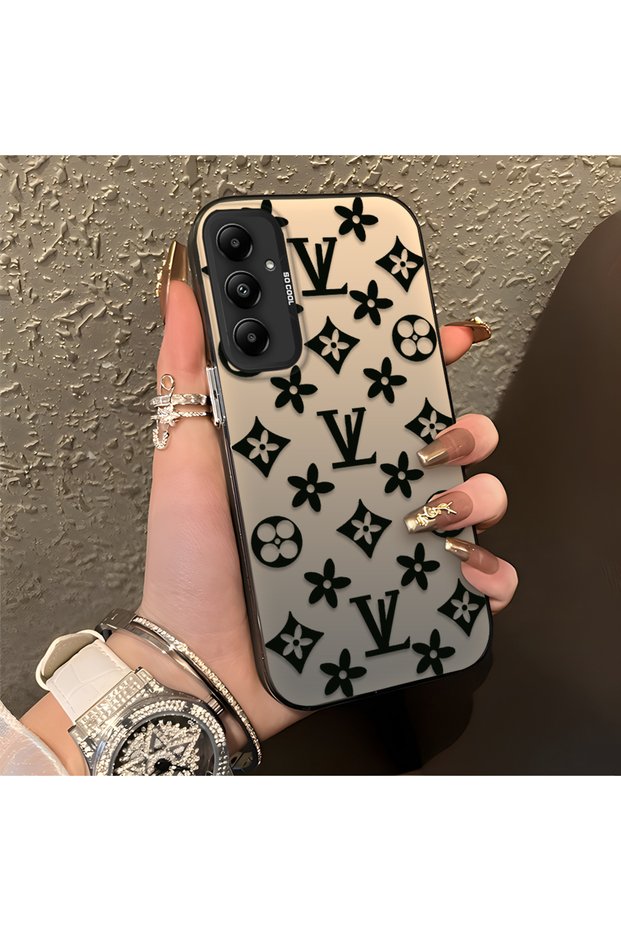 Samsung Galaxy A05S Compatible Silicone Edge Hard Back Case Couple Phone Case Brand Patterned