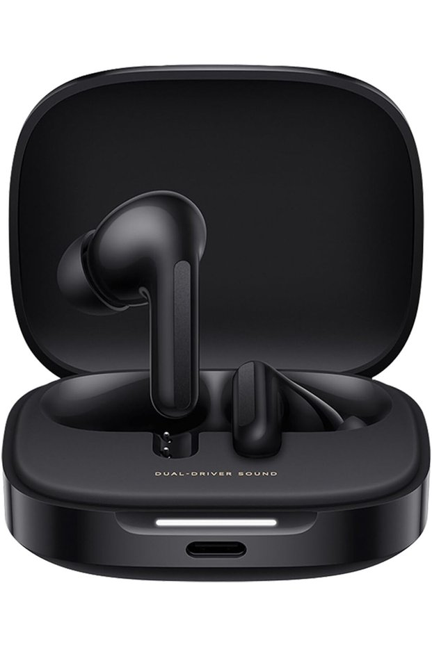 Redmi Buds 6 Wireless Bluetooth In-Ear Headphones, Dual Driver, Immersive Sound, 49 dB Active Noise Cancellation, Up to 10h+42h Battery Life, IP54, Black