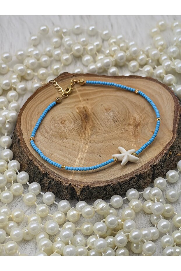 21+5cm Sea Star Ankle Bracelet Sea Shell Ankle Bracelet Foot Accessory Beach Accessory Summer Ankle Bracelet