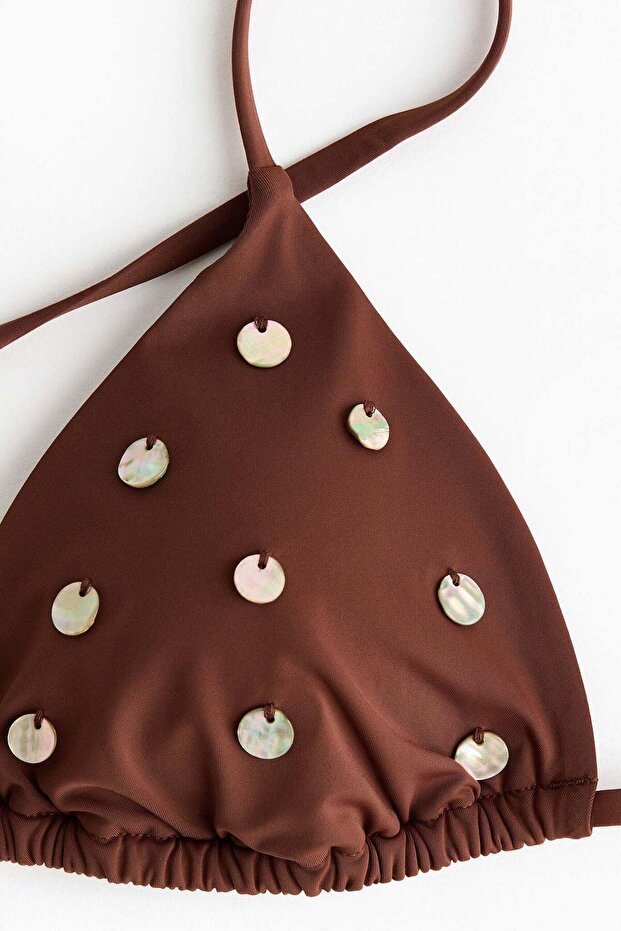 Padded triangle bikini top - 6