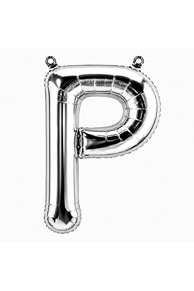 بالون فويل حرف P لون فضي (36 سم)