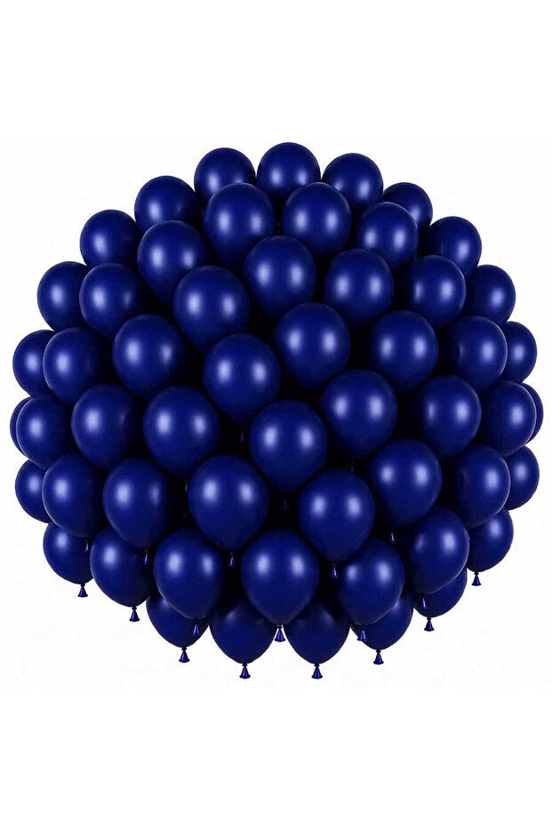 Navy Blue Color Latex Pastel Balloon (30 cm) - 50 Pieces