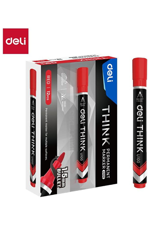 Think 1.5 mm Permanent Marker U100, Red(1x12)