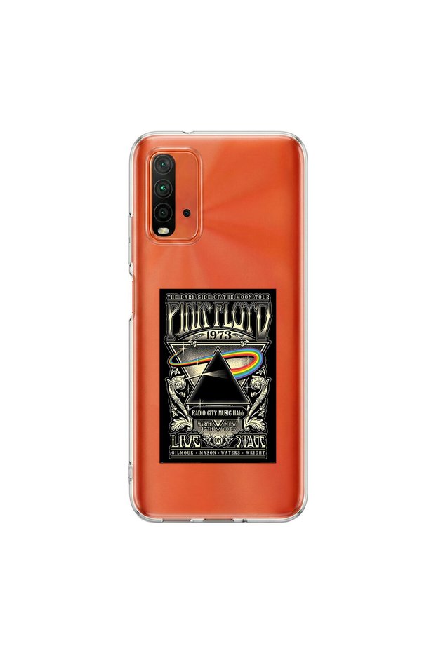 حافظة شفافة متوافقة مع Redmi 9T مصنوعة من المعدن بتصميم 11