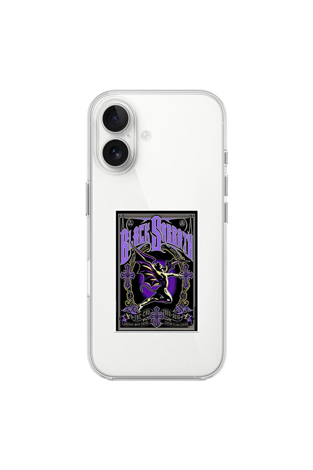 iPhone 17 Compatible Metal 2 Design Transparent Case
