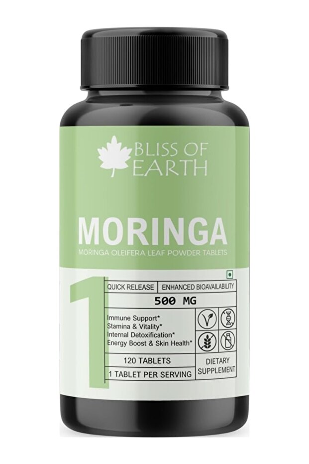 Moringa Leaf Extract Tablets, 120 Tabs (500mg) | Natural Herbal Supplement for Weight Management, Glucose & Digestion Support